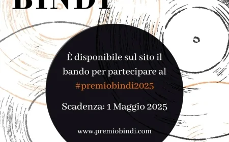 Premio Bindi 2025: iscrizioni aperte fino al 1° maggio per la 21ª edizione