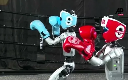 In Cina robot umanoidi si sfidano in una gara di kick-boxing futuristica