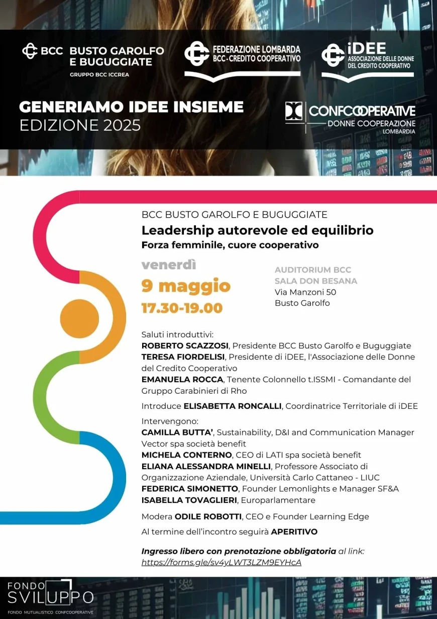 Convegno BCC: Leadership autorevole ed equilibrio. Forza femminile, cuore cooperativo