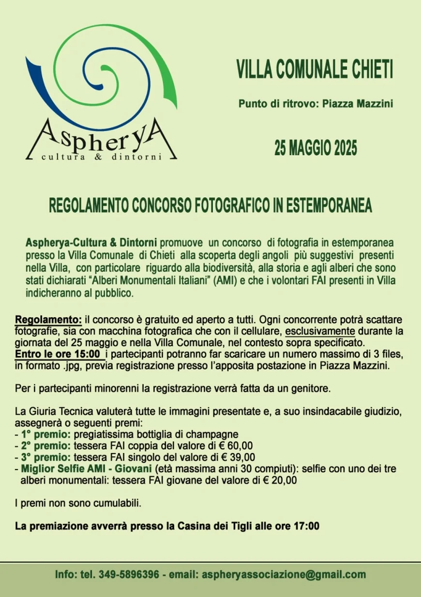 Chieti: concorso fotografico tra gli alberi monumentali