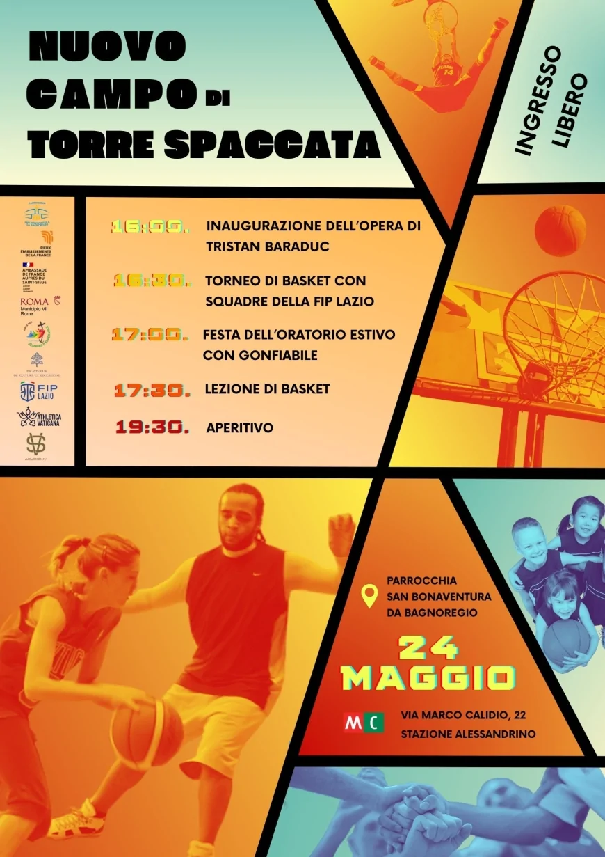 Torre Spaccata, il campo da basket diventa arte: rinascita urbana tra sport e colori