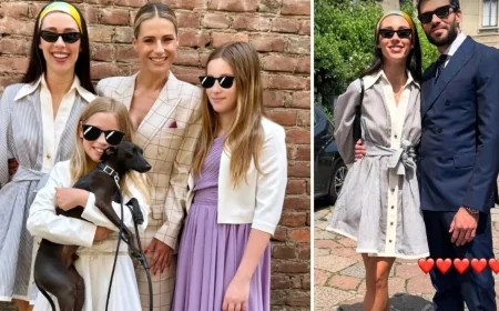 Michelle Hunziker alla comunione di Celeste: festa elegante, ma senza Tomaso Trussardi