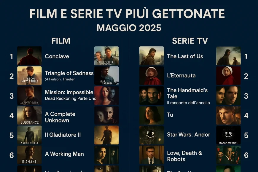 Film e Serie TV più visti in Italia – Classifica Maggio 2025