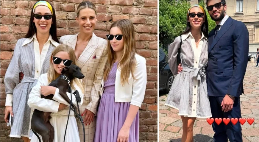 Michelle Hunziker alla comunione di Celeste: festa elegante, ma senza Tomaso Trussardi