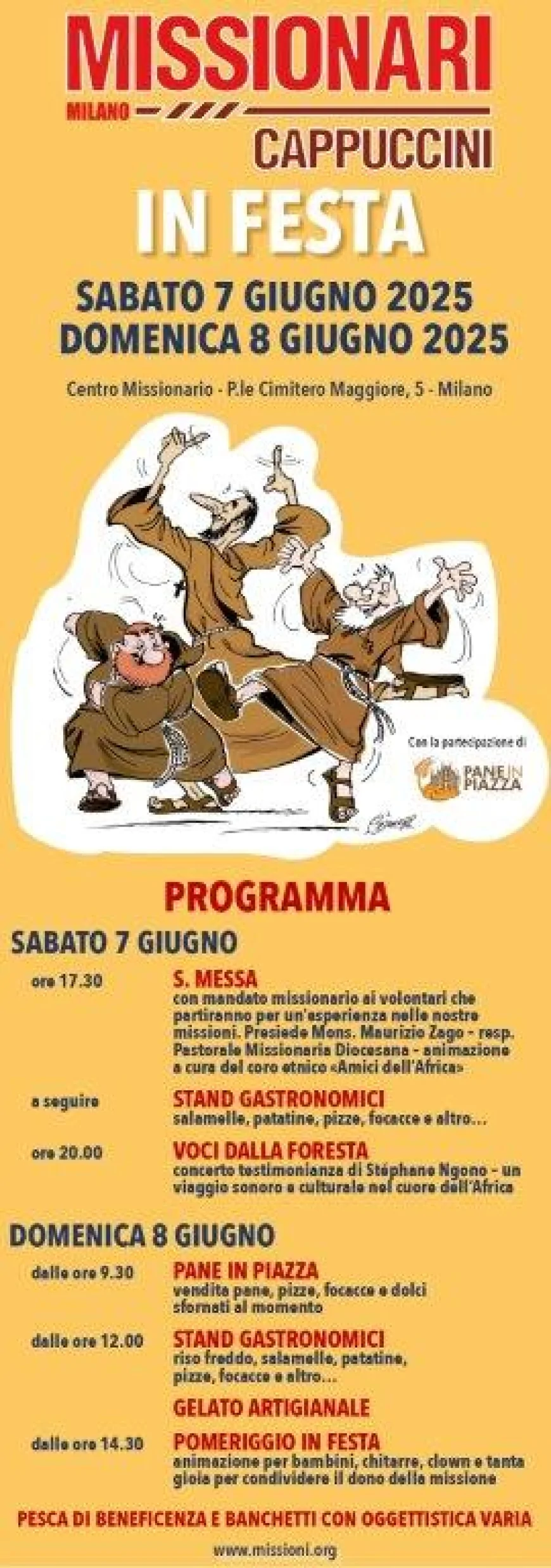 Festa dei Missionari Cappuccini a Milano – Week-end per famiglie 7-8 giugno