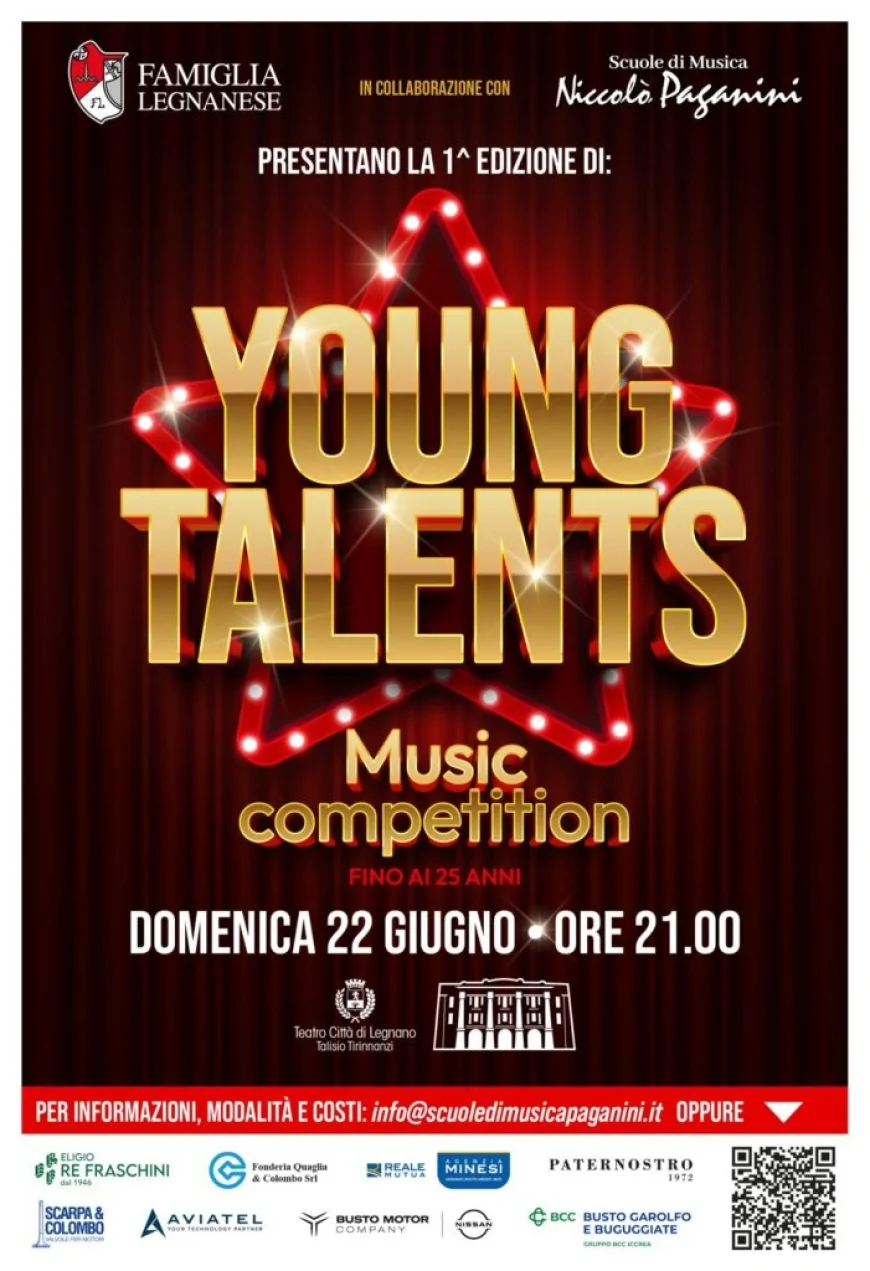 Young Talents Music a Legnano: finale il 22 giugno con Mimmo Paganelli