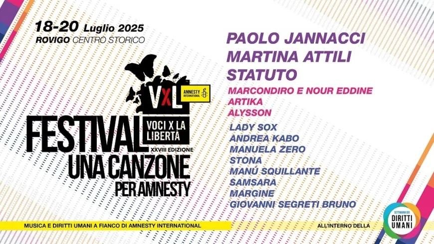 Voci per la Libertà 2025: a Rovigo la Settimana dei Diritti Umani tra musica, arte e attivismo