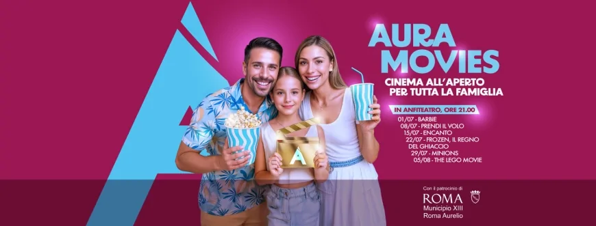 Aura Movies 2025: cinema sotto le stelle per tutta la famiglia a Valle Aurelia