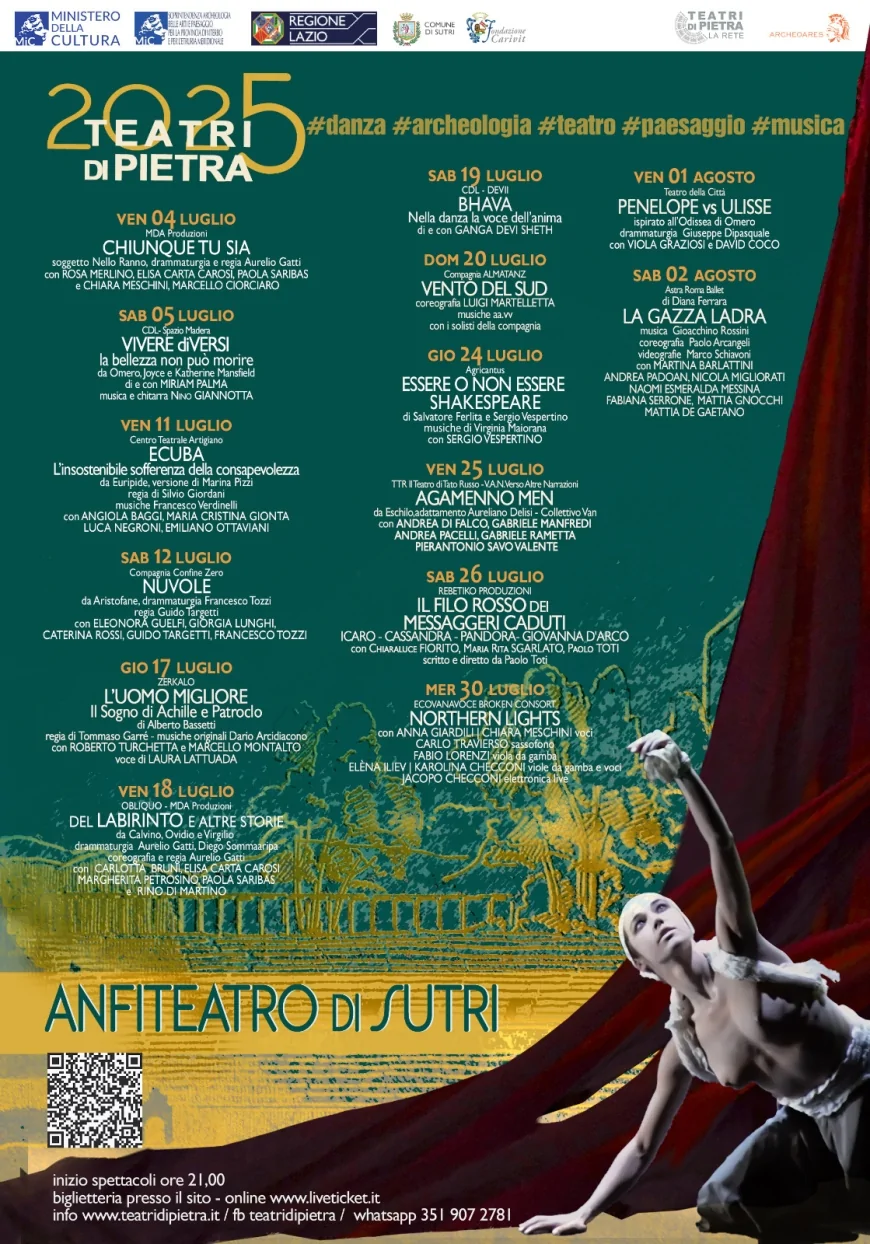 Teatri di Pietra accende l’Anfiteatro romano di Sutri: arte, danza e quattro prime assolute