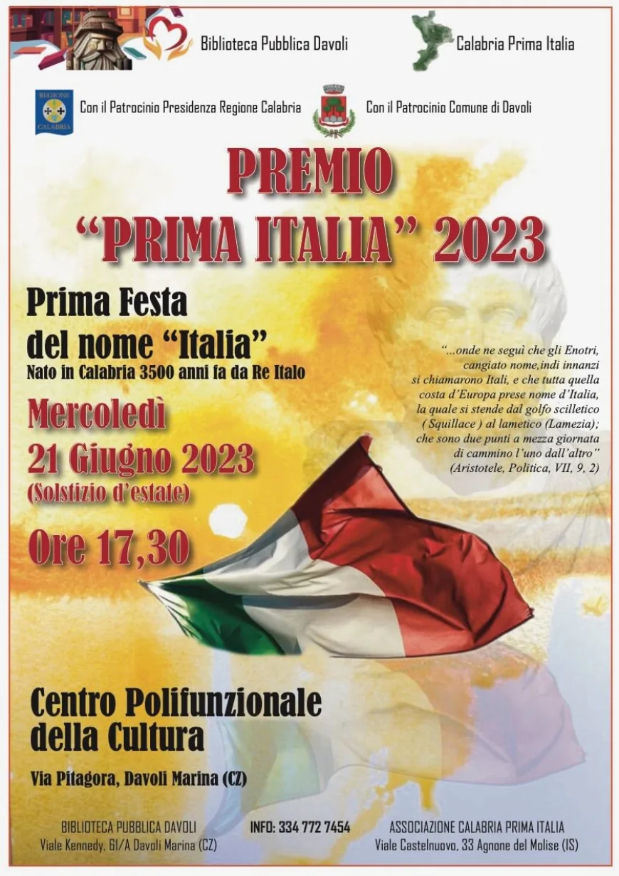 Domenico Lanciano tutela il nome Calabria Prima Italia 1982