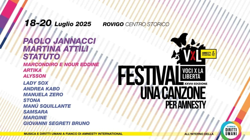 Voci per la Libertà 2025: musica e diritti umani a Rovigo con Jannacci, Attili e Statuto