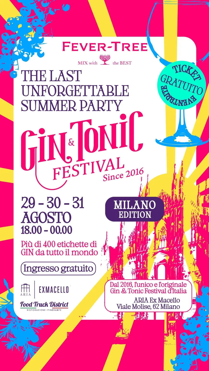 Gin & Tonic Festival 2025 a Milano: 400 Gin, Masterclass e Dj Set