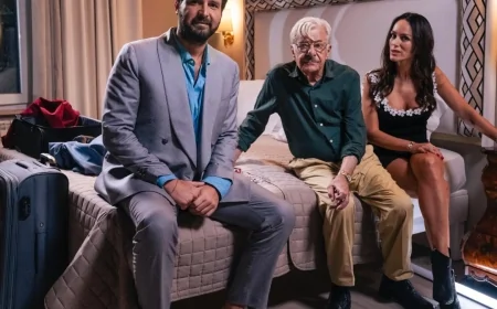 Andrea Iervolino, Giannini e Luter sul set con James Franco