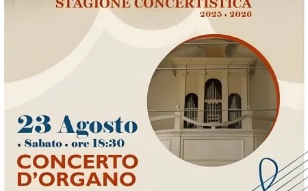 Concerto d’Organo a Capranica Prenestina il 23 agosto 2025