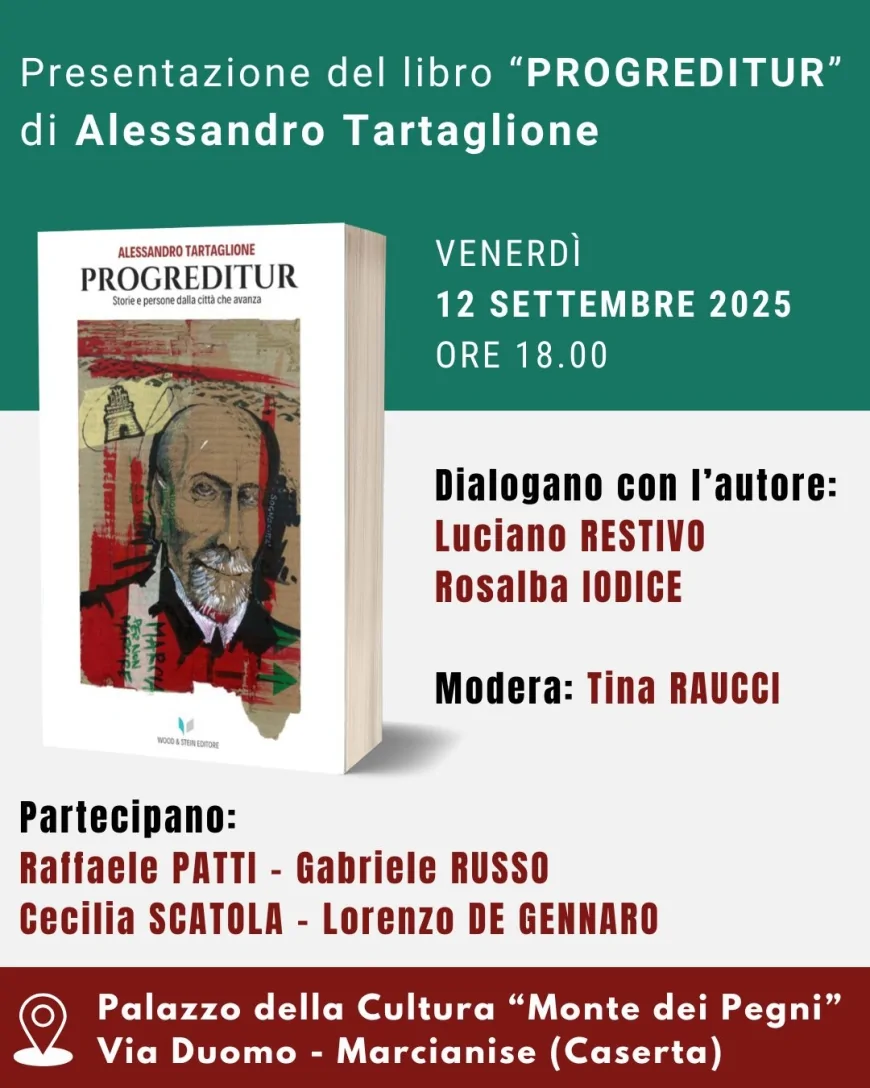 Marcianise: presentazione del libro “Progreditur” di Alessandro Tartaglione