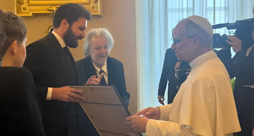 Al Pacino e Andrea Iervolino da Papa Leone XIV in Vaticano