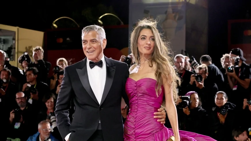 Mostra di Venezia: George e Amal Clooney brillano per Jay Kelly