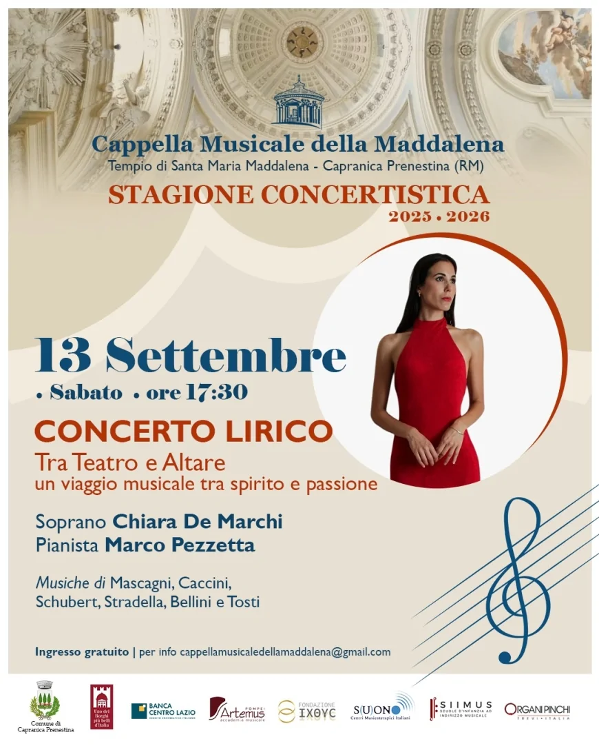 Chiara De Marchi in concerto a Capranica Prenestina