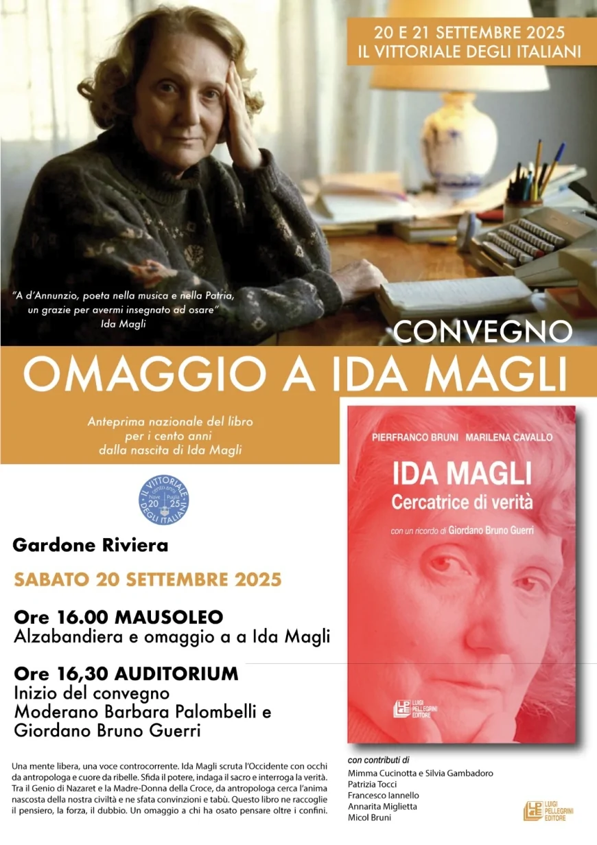 Omaggio a Ida Magli: convegno al Vittoriale per il centenario