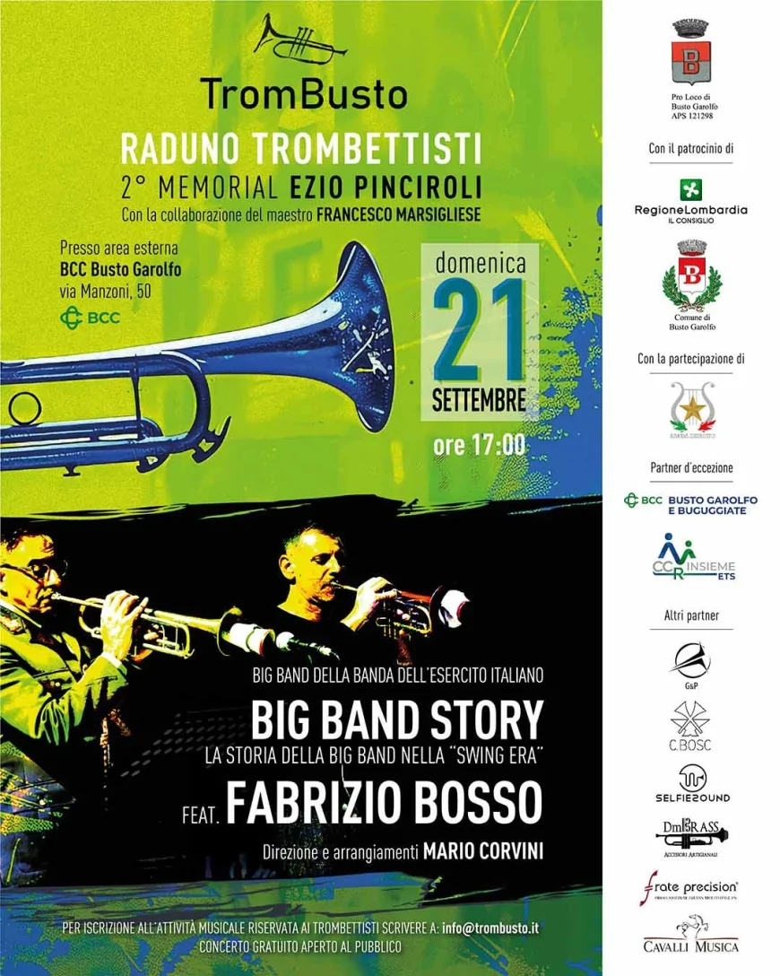 TromBusto 2025: Big Band dell’Esercito Italiano e Fabrizio Bosso a Busto Garolfo