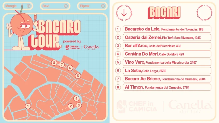 Chef in Camicia e Canella lanciano la guida al Bacaro Tour di Venezia