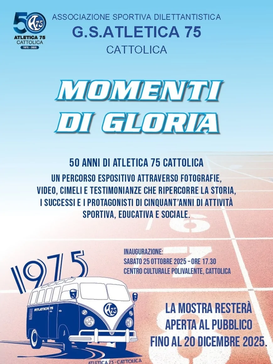 Momenti di gloria: 50 anni di Atletica 75 Cattolica – Mostra a Cattolica