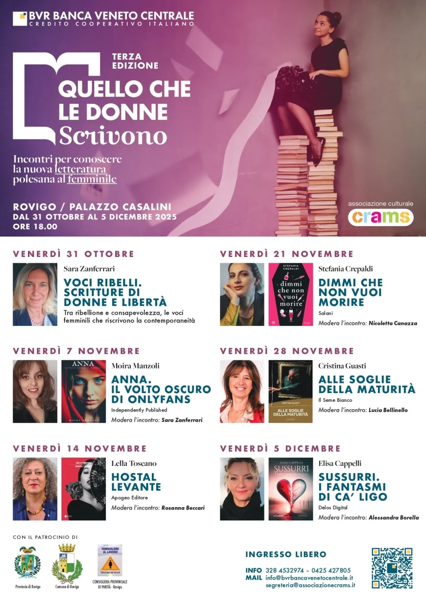 Torna “Quello che le donne scrivono”: la rassegna letteraria di Rovigo celebra la scrittura femminile