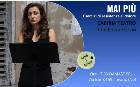 MAI PIÙ: a Invorio la lettura teatrale contro la violenza sulle donne promossa da Damast e Teatro Bottega