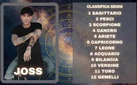 Oroscopo di Joss dal 24 al 30 novembre 2025 previsioni classifica segni