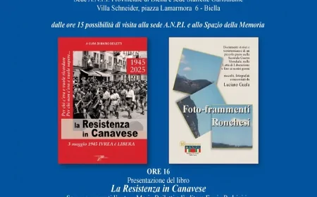 Biella celebra l’80° Anniversario della Liberazione: ANPI presenta due libri sulla Resistenza