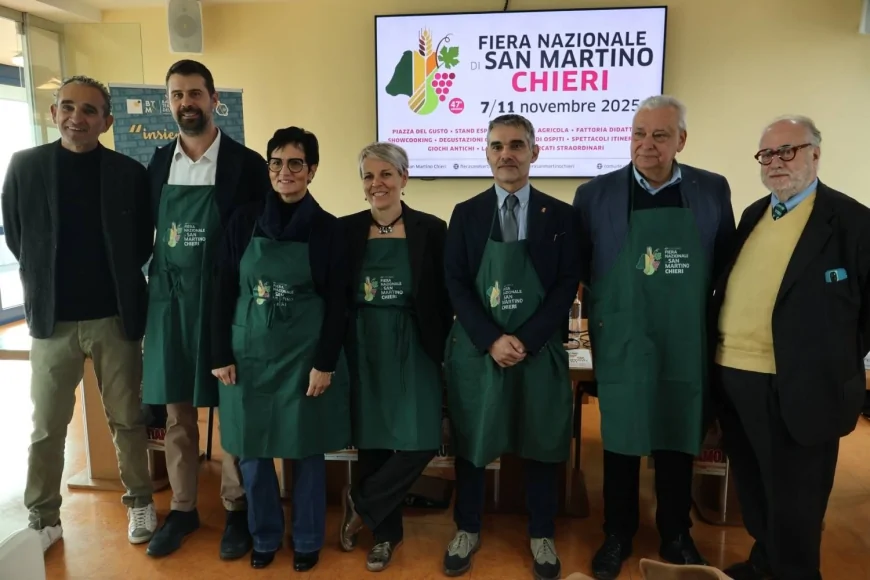 Edoardo Raspelli alla Fiera di San Martino 2025 di Chieri – Show Cooking con Mariolone Fongo e l’Agriturismo San Desiderio