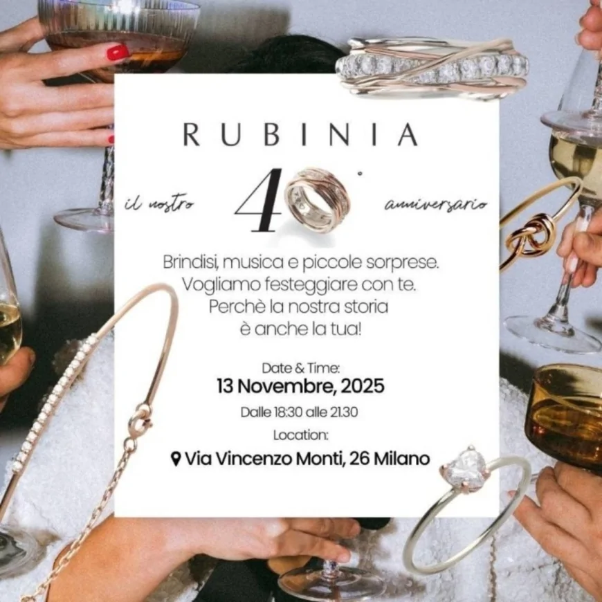 Rubinia celebra 40 anni di artigianato orafo e Made in Italy con i Rubinia Days