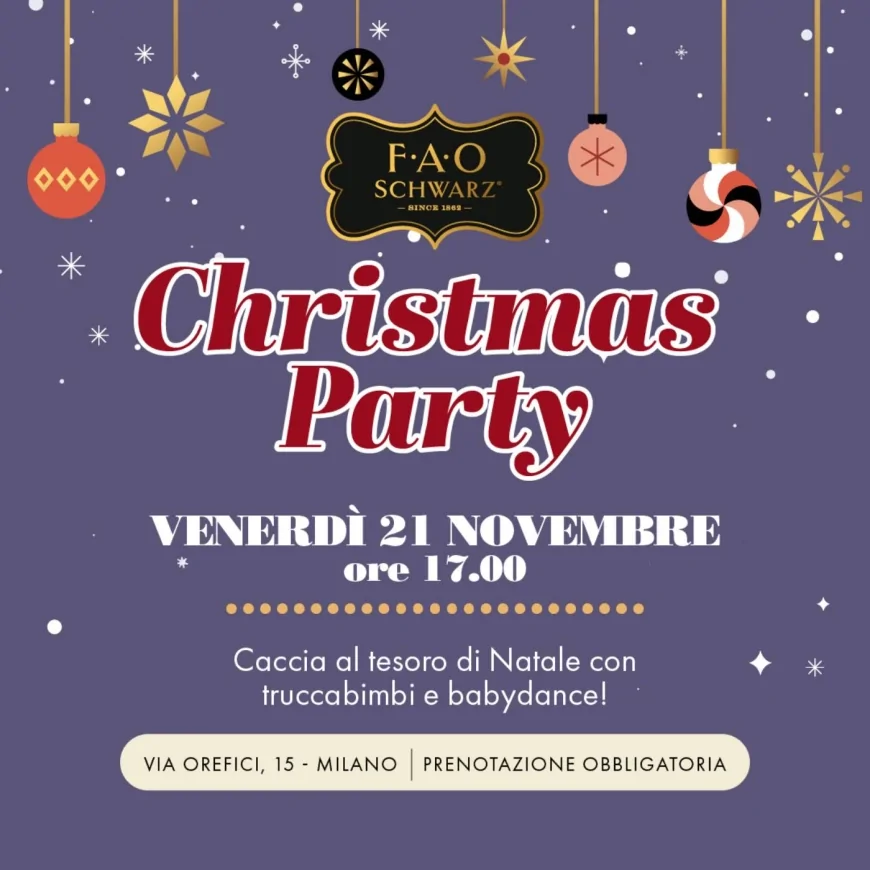 FAO Schwarz Milano: evento di Natale gratuito il 21 novembre 2025