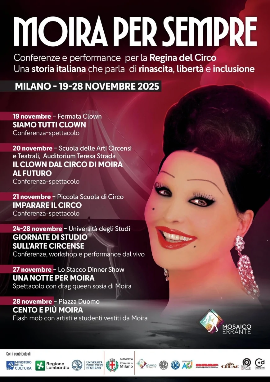 Moira per sempre: serata omaggio all’icona del circo all’Auditorium Teresa Sarti Strada – 20 novembre 2025
