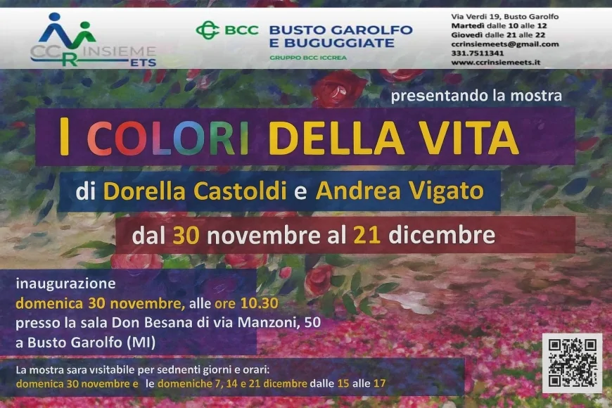 “I colori della vita”: mostra di fotografia e pittura alla BCC di Busto Garolfo
