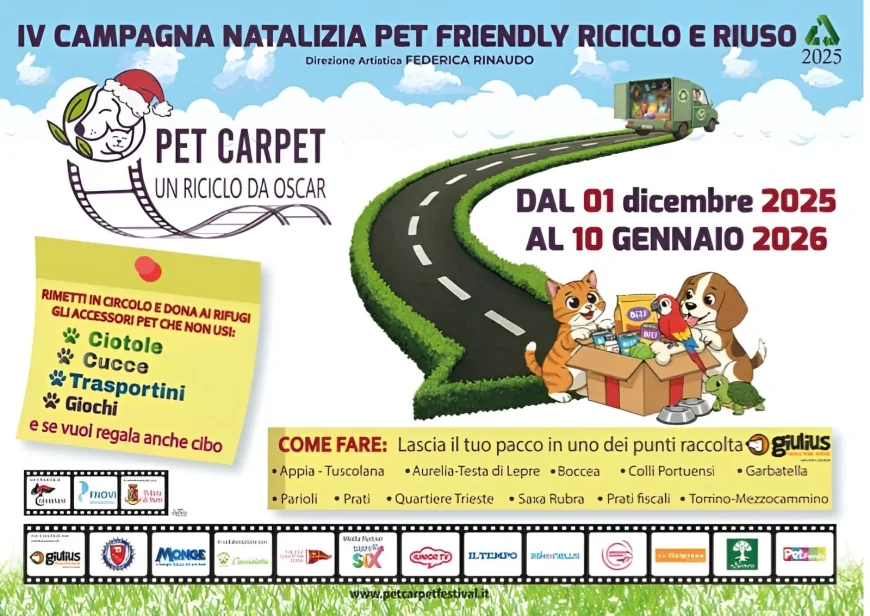 Sostenibilità a 4 zampe: torna “Pet Carpet – Un riciclo da Oscar” per aiutare i rifugi a Natale