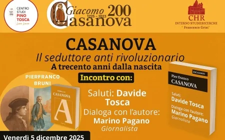 Modugno presenta “Casanova. Il seduttore nobile” di Pierfranco Bruni – Evento per il centenario