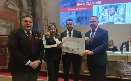 Daniele Bartocci riceve il Premio Eccellenza Italiana 2025 in Senato