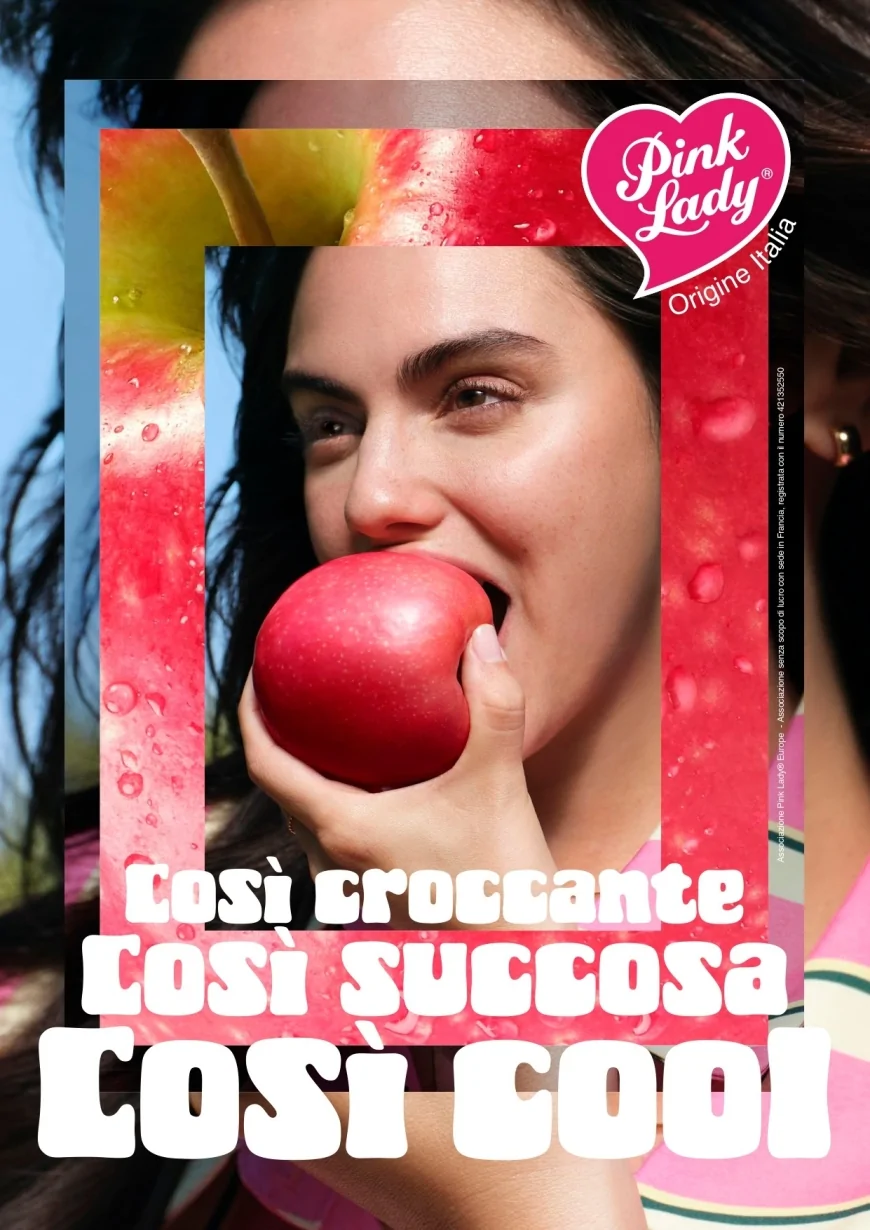 Pink Lady® presenta il nuovo posizionamento europeo: “Così croccante, Così succosa, Così cool”