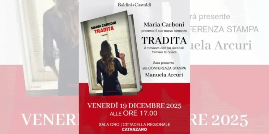 Catanzaro, presentazione del romanzo “Tradita” di Maria Carboni alla Cittadella Regionale