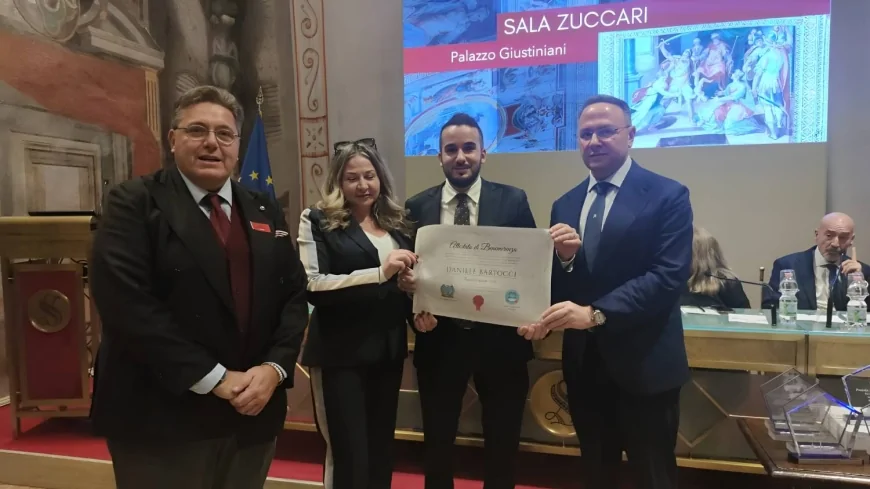 Daniele Bartocci riceve il Premio Eccellenza Italiana 2025 in Senato