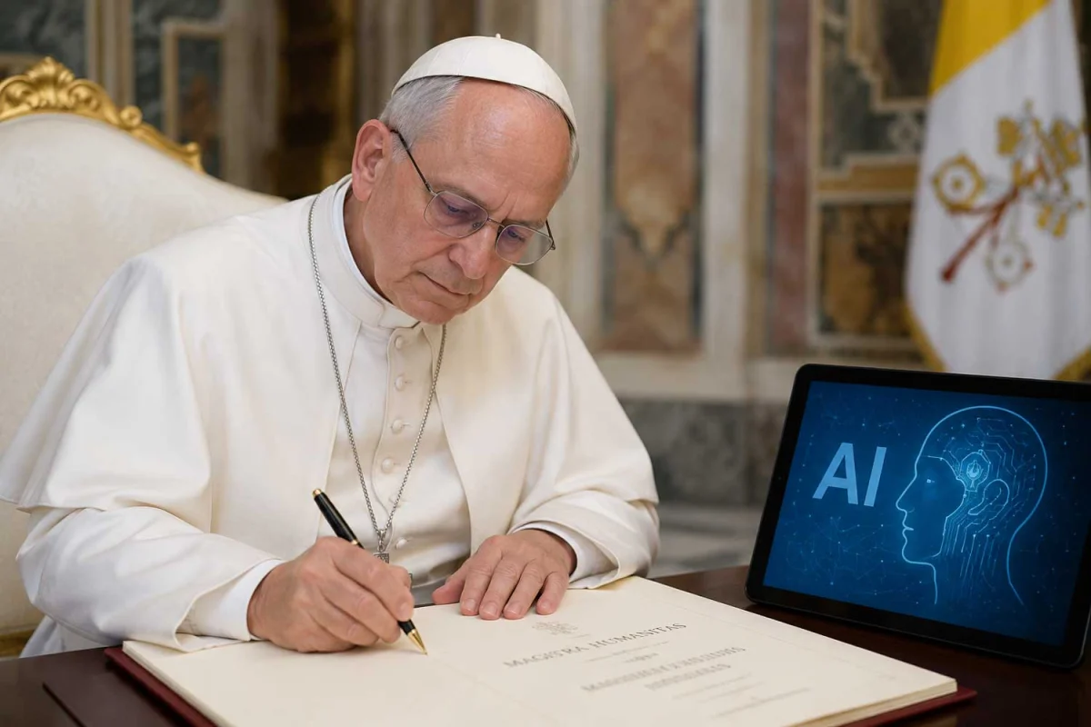 Papa Leone XIV e intelligenza artificiale: la prima enciclica mette l’uomo al centro
