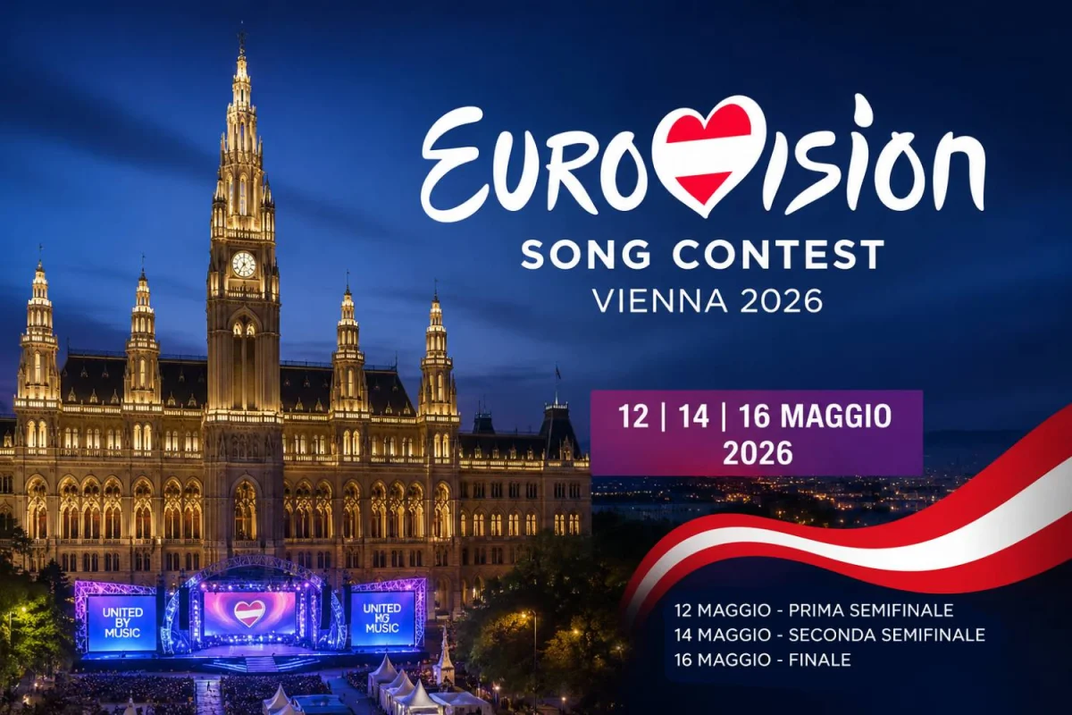 Eurovision 2026 a Vienna: semifinali il 12 e 14 maggio, finale il 16