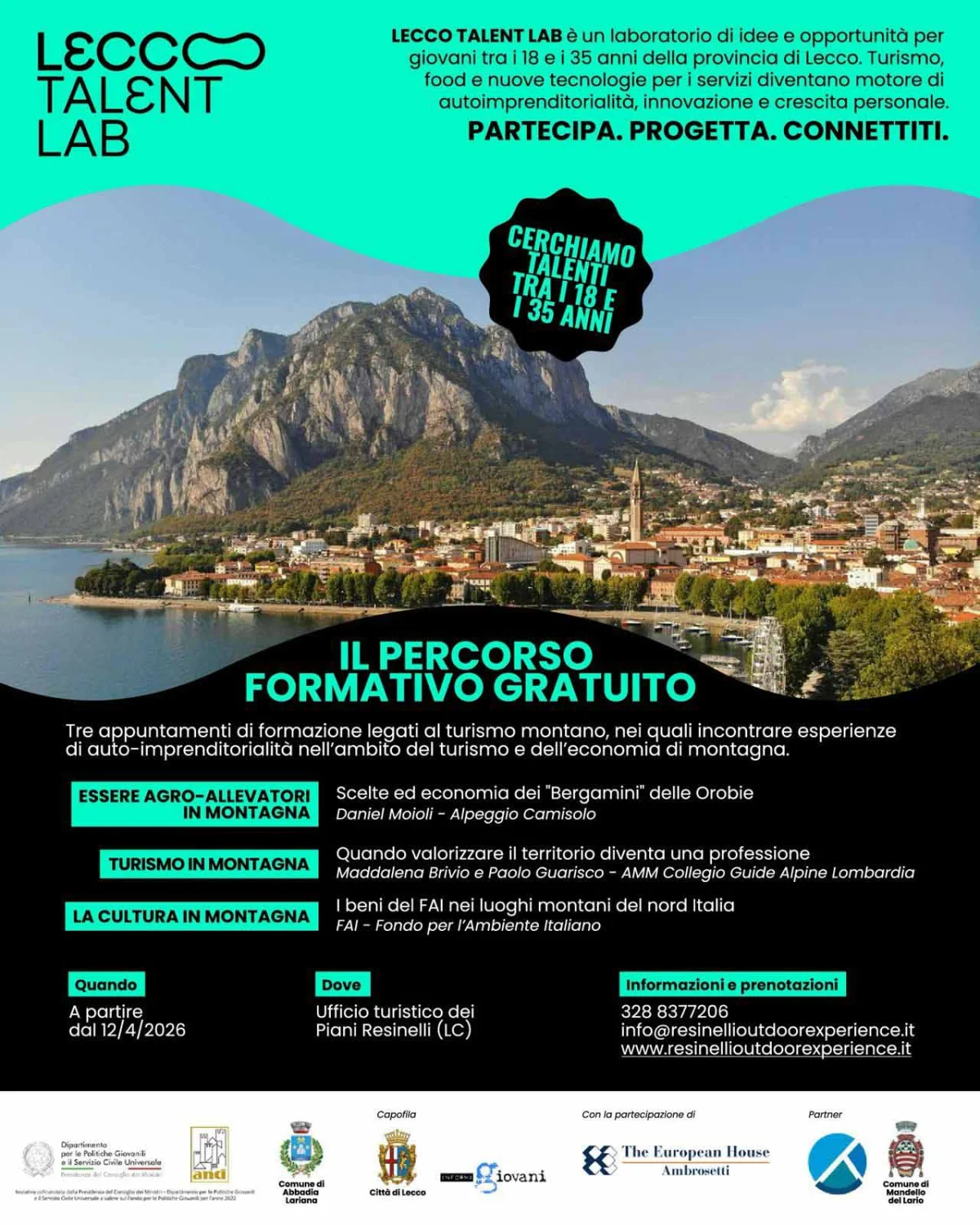 Lecco Talent Lab - incontro gratuito il 17 maggio: Essere un agro-allevatore in montagna