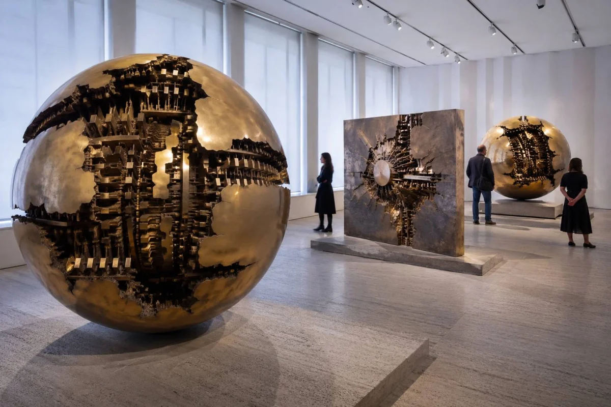 Arnaldo Pomodoro, a Milano apre la mostra con le opere di una vita