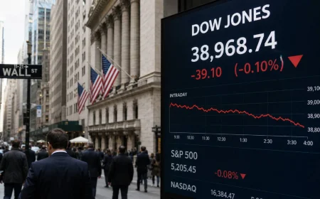 Wall Street apre in calo: Dow Jones perde lo 0,10%