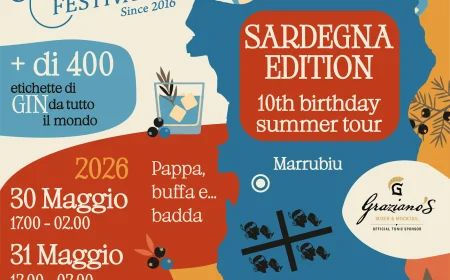 Gin & Tonic Festival celebra i suoi primi 10 anni.  Il tour 2026 parte dalla Sardegna