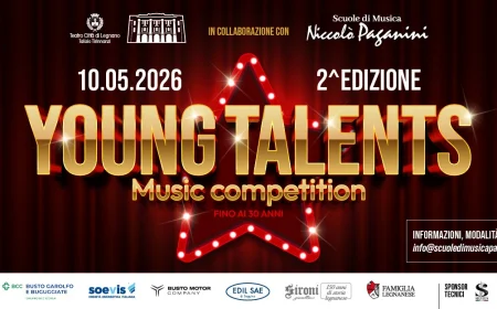 Young Talent Music Competition: in gara 29 tra artisti e band con una giuria di eccezione il 10 maggio al Teatro Tirinnanzi di Legnano