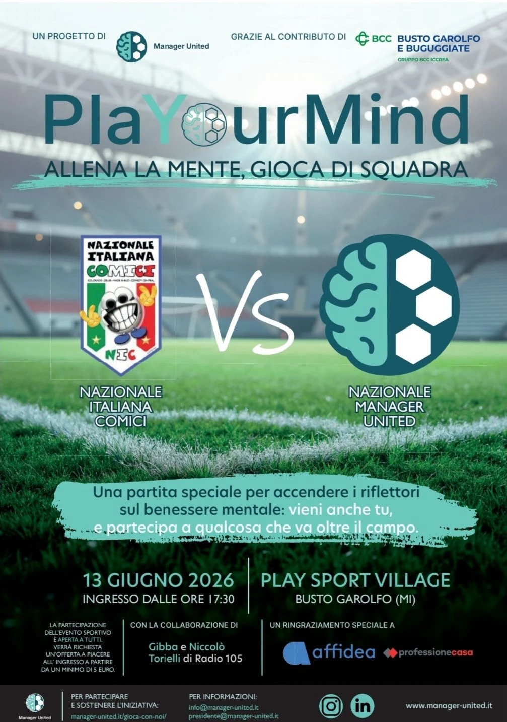 Busto Garolfo ospita “Play Your Mind”: una giornata per rompere il silenzio sulla salute mentale nel lavoro