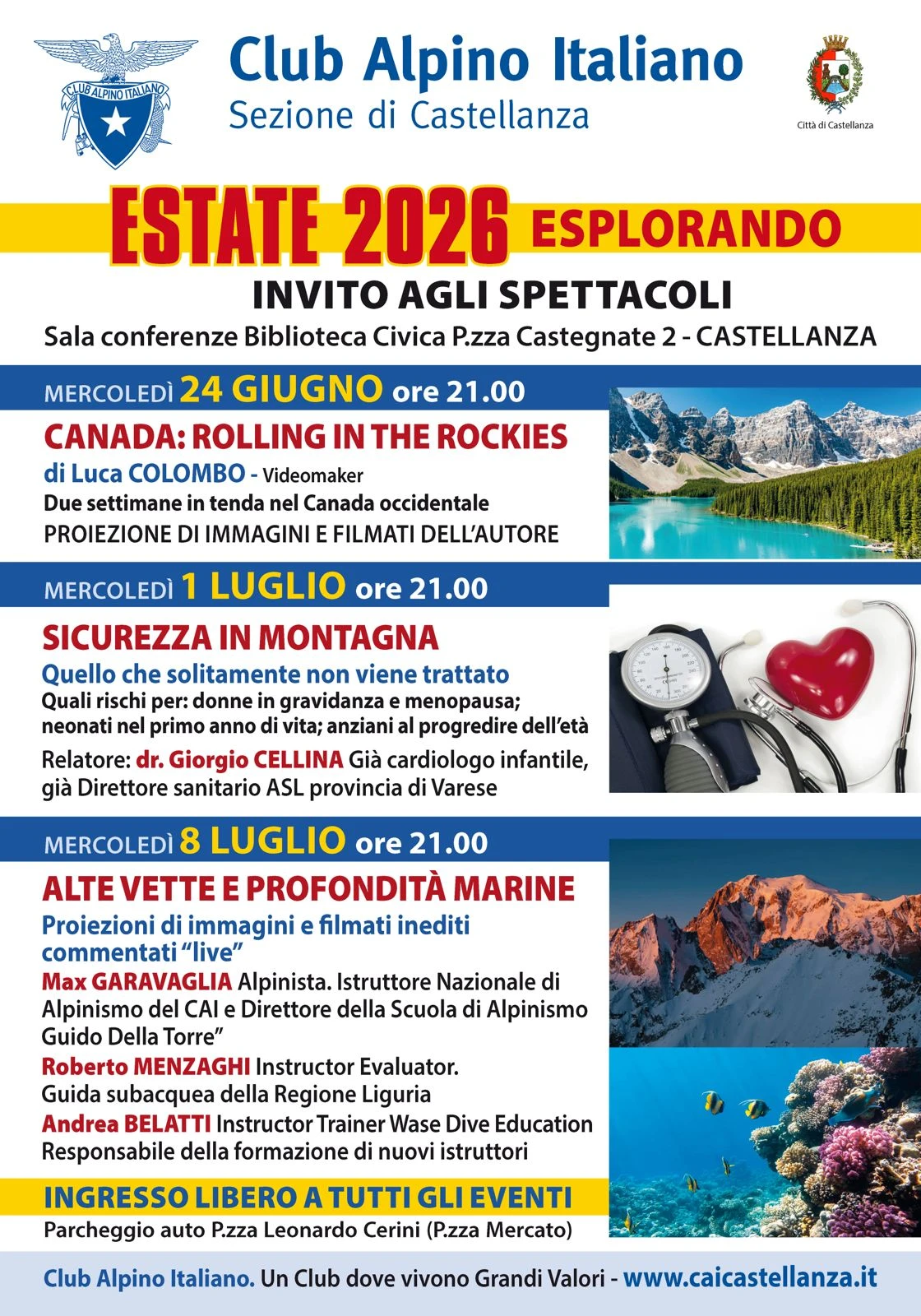 Due settimane tra le Rockies: immagini e racconti dal Canada occidentale nell’incontro del Cai a Castellanza il 24 giugno